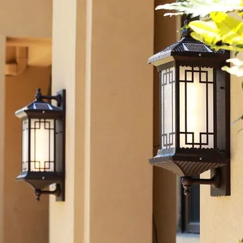 Уличный настенный светильник, Садовая вилла, Уличный водонепроницаемый Солнечный садовый светильник, Ворота, Балкон, внешняя стена, Лампа на столбе ворот