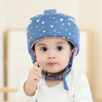Хлопчатобумажный защитный шлем для младенцев и малышей, детская защитная шапочка для ходьбы, ползания, ребенок учится ходить, Аварийный шлем