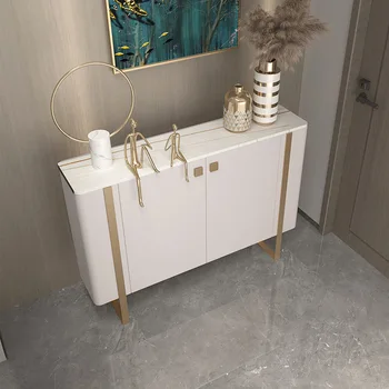 Шкаф для веранды в итальянском стиле, простой современный светлый боковой шкаф для роскошной виллы, прихожая, декоративный шкаф у стены high-e
